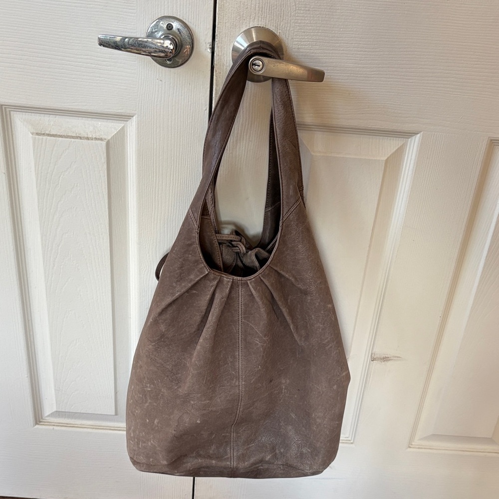 Joie Brown Gray genuine Leather Tote Bag